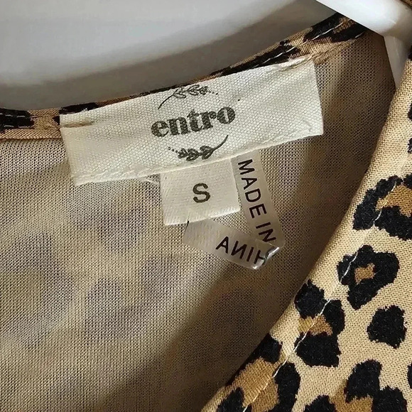 Entro Leopard/Cheetah Print Shift Dress, Small - Picture 3 of 5